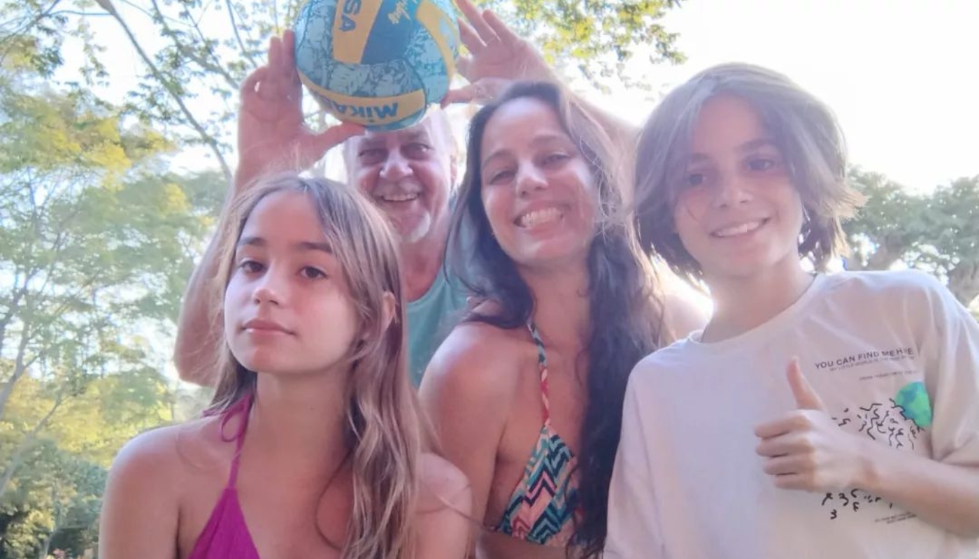 Claudia Mauro e a família