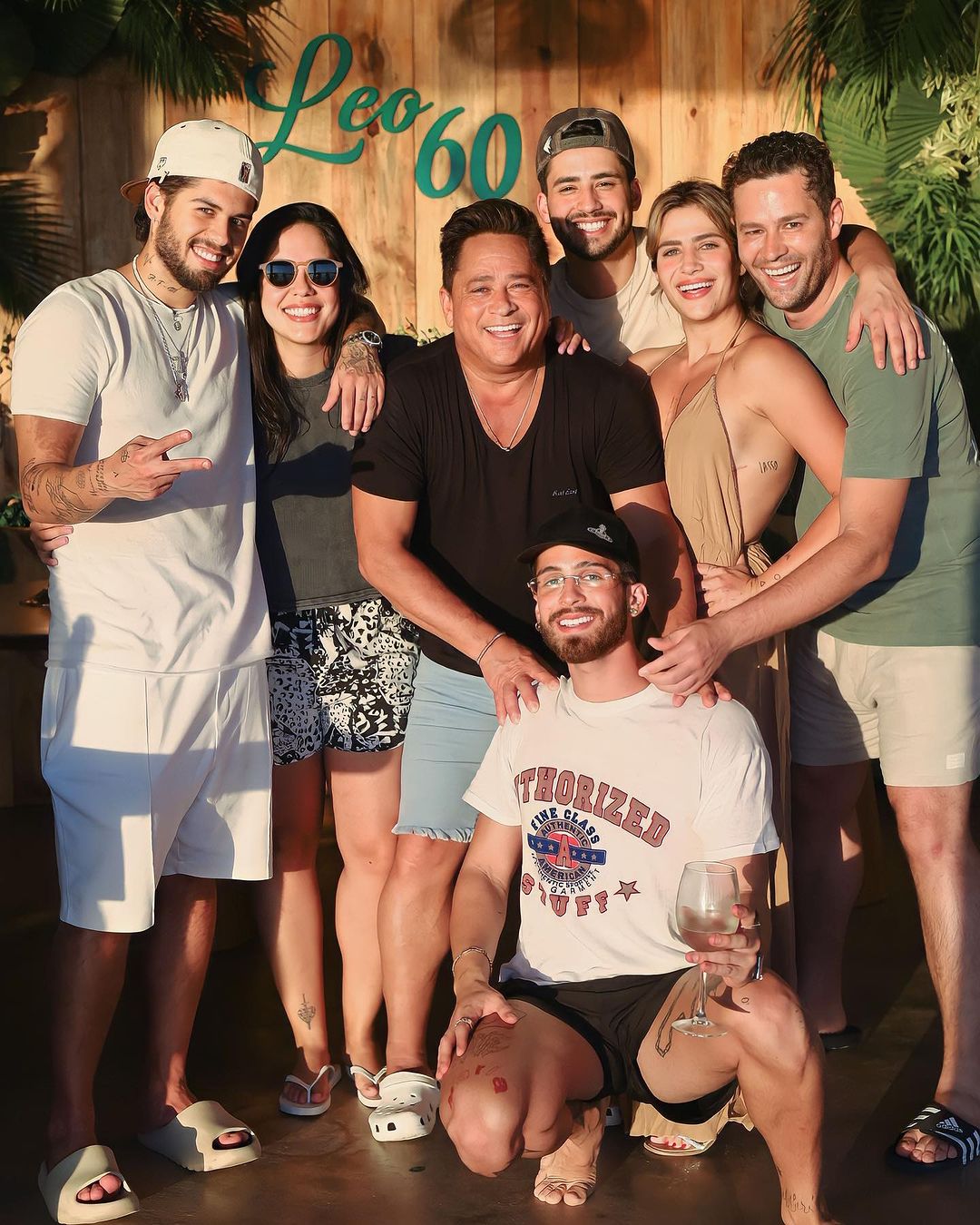 Leonardo com os seis filhos