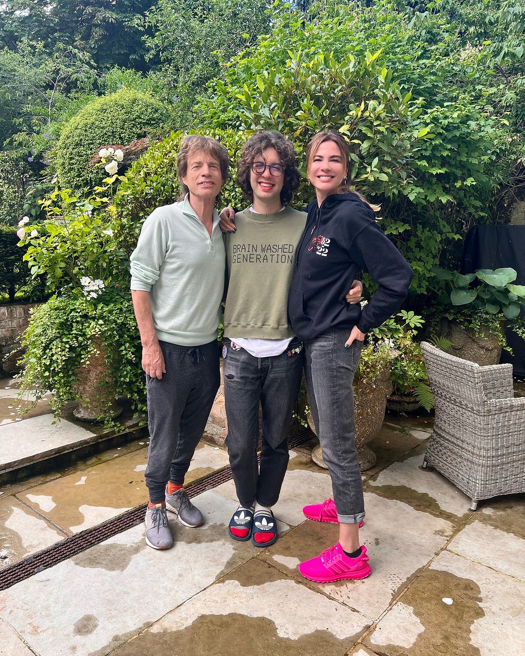 Luciana Gimenez com Mick Jagger e o filho dos dois, Lucas