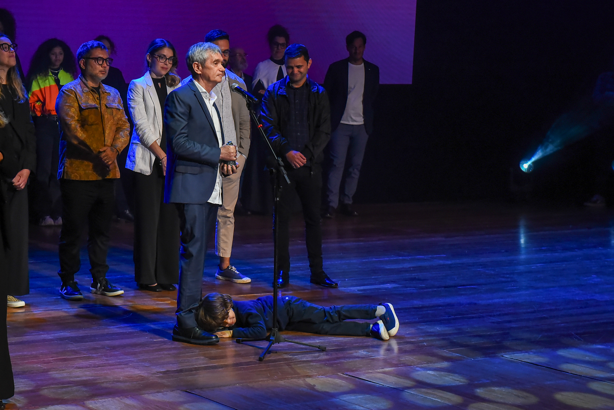 Serginho Groisman com Thomas, seu filho de 8 anos.