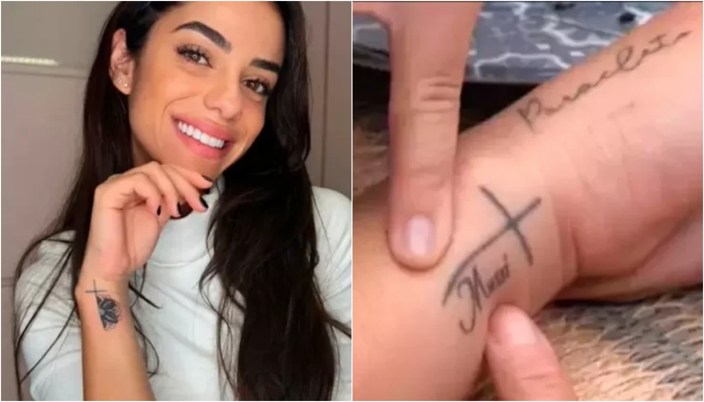 Key Alves mostra antes e depois de tatuagem