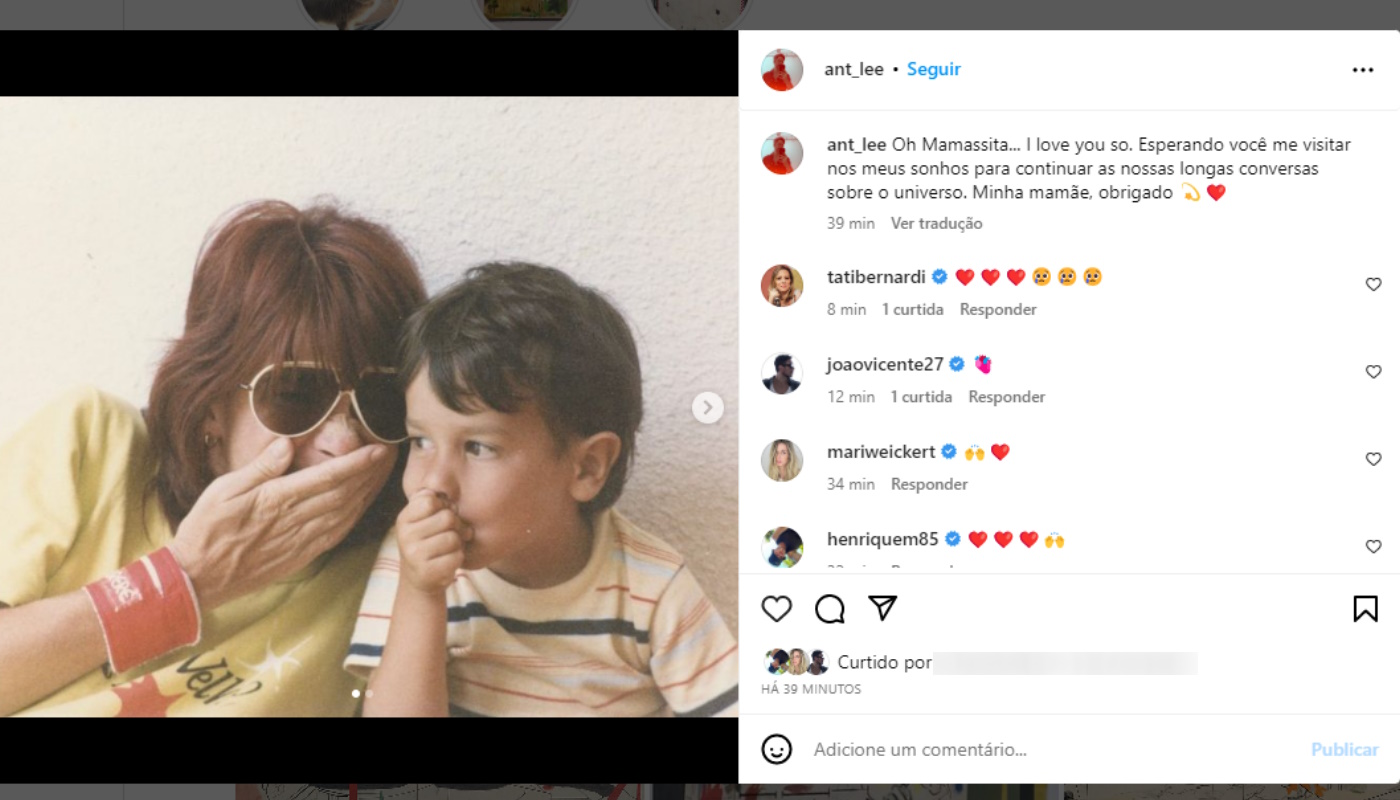 Homenagem de Antonio Lee à mãe, Rita Lee