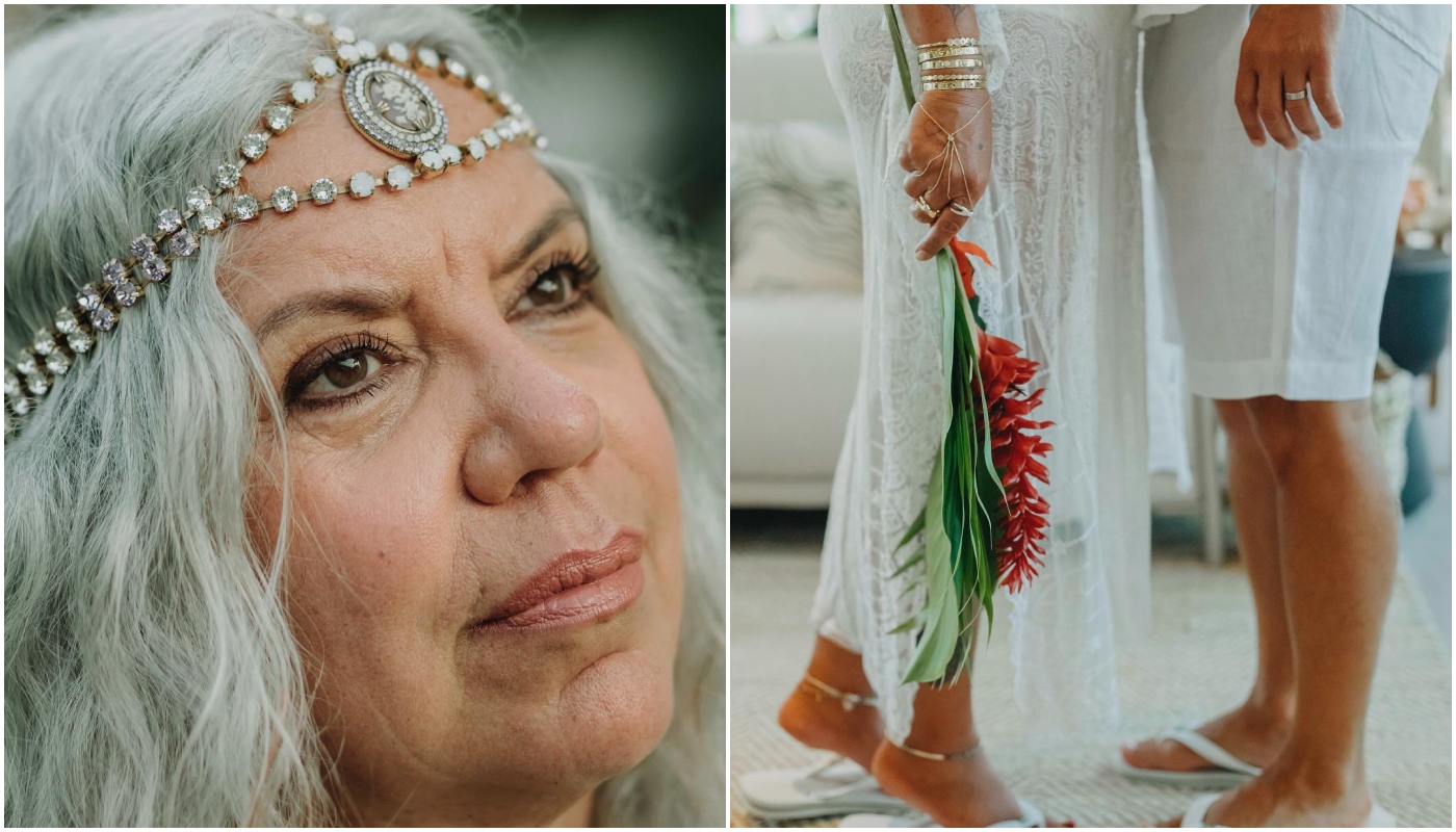 Astrid Fontenelle e o marido, Fausto Franco, renovaram os votos nos 14 anos de casamento