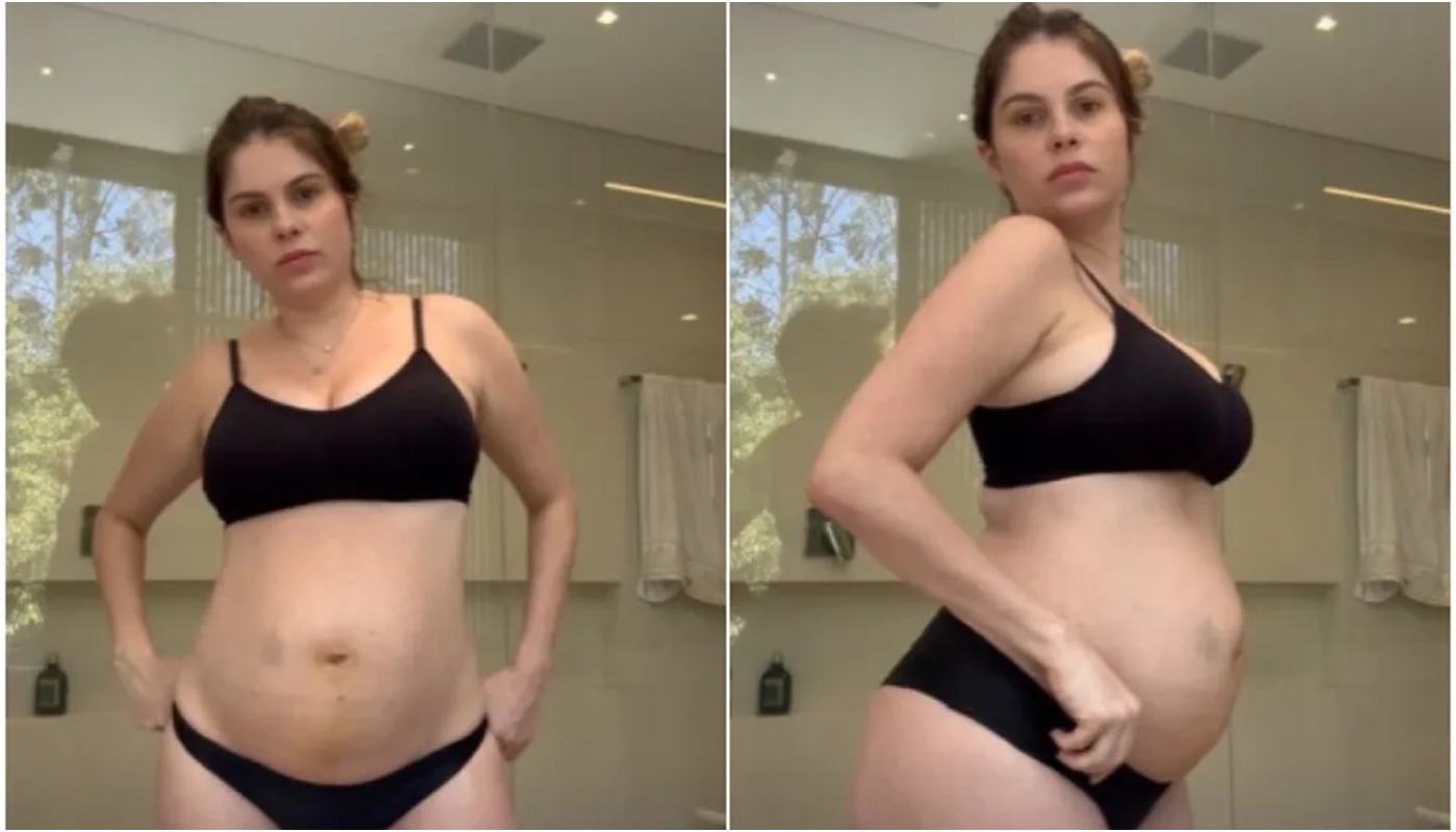 Bárbara Evans mostra o corpo após a gestação
