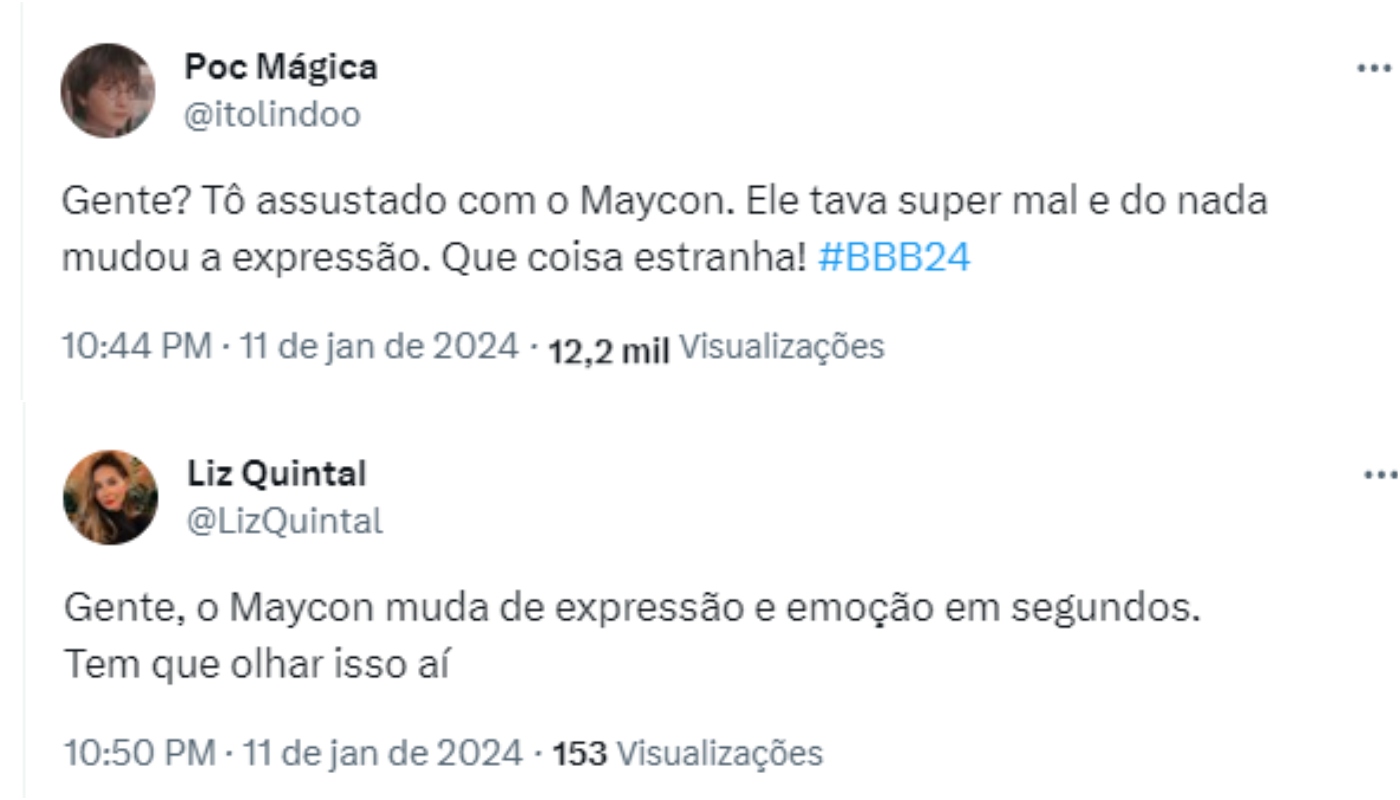 Web reage à mudança de expressão de Maycon no BBB24