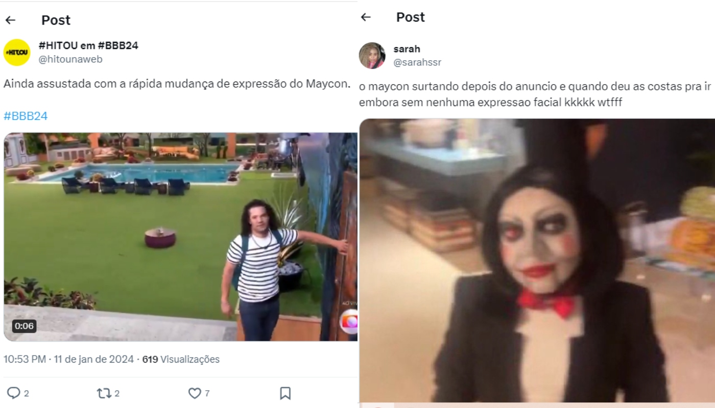 Web reage à mudança de expressão de Maycon no BBB24