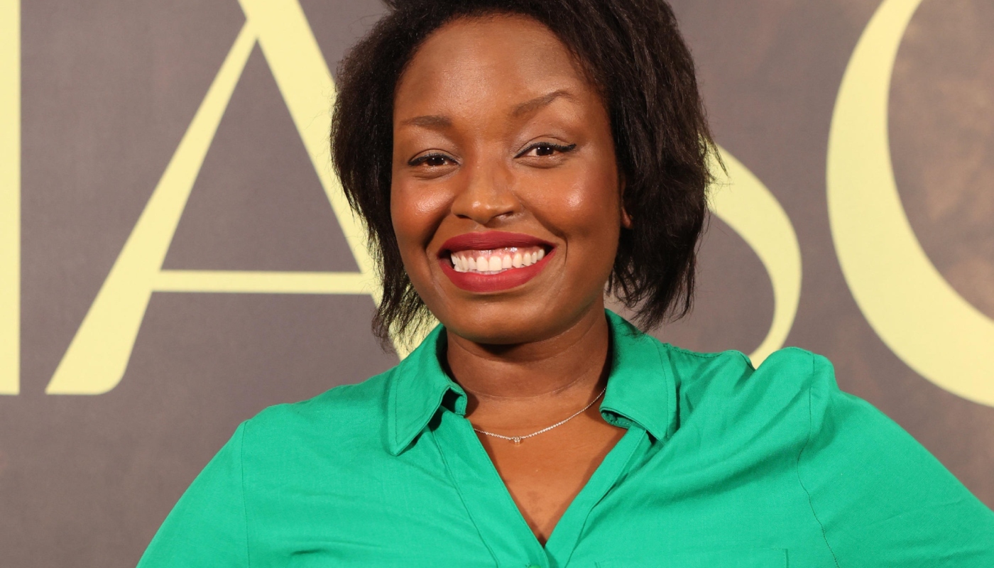 Atriz Belize Pombal no lançamento de