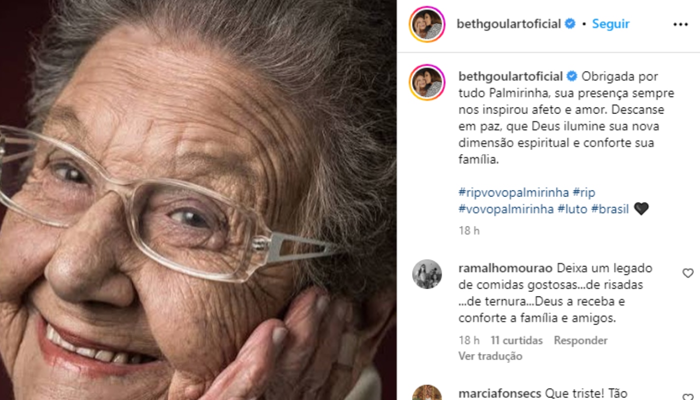 Homenagem de Beth Goulart para Palmirinha
