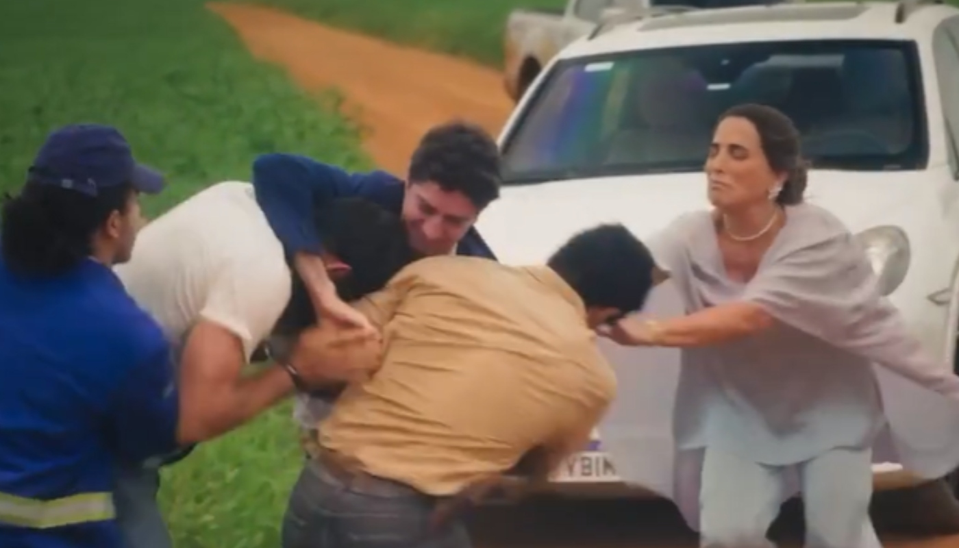 Caio (Cauã Reymond) e Irene (Glória Pires) em