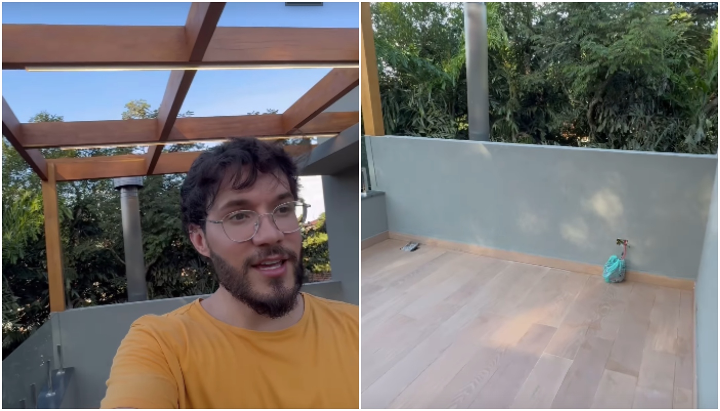 Varanda do quarto de Lua é quase do tamanho do cômodo