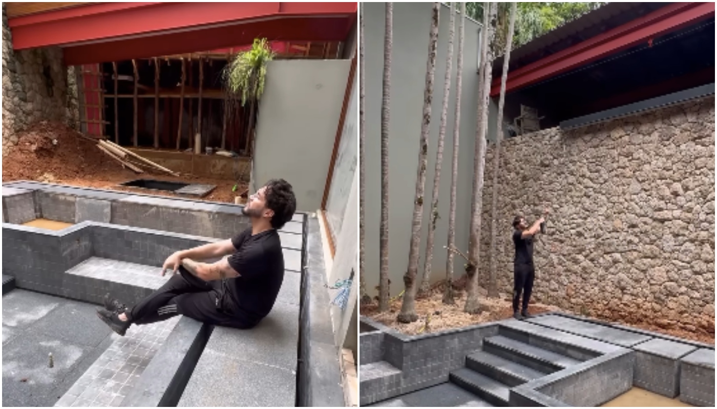 Casa de Viih Tube e Eliezer tem cinema a céu aberto