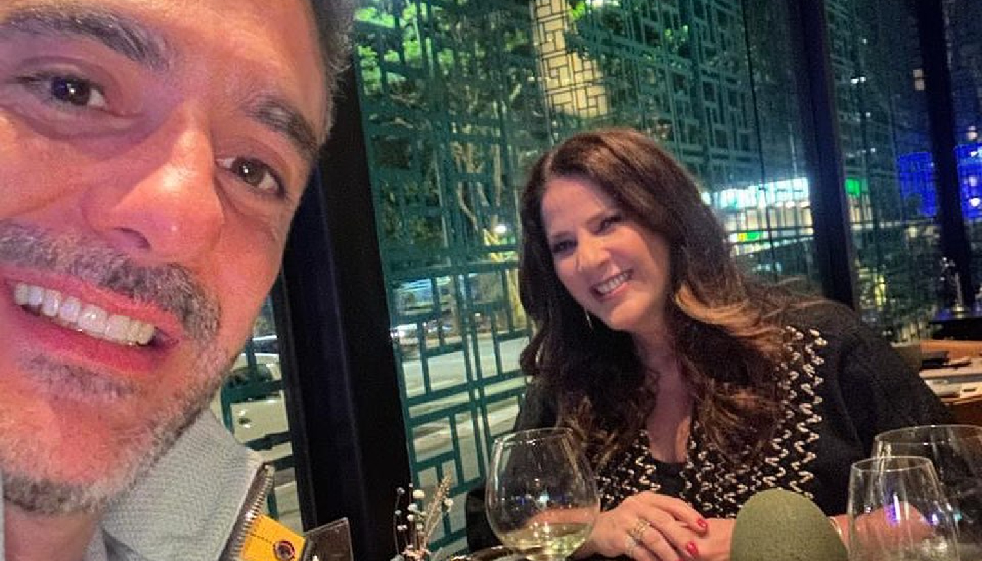 Fernando Sita e Christiane Pelajo após reatarem o casamento