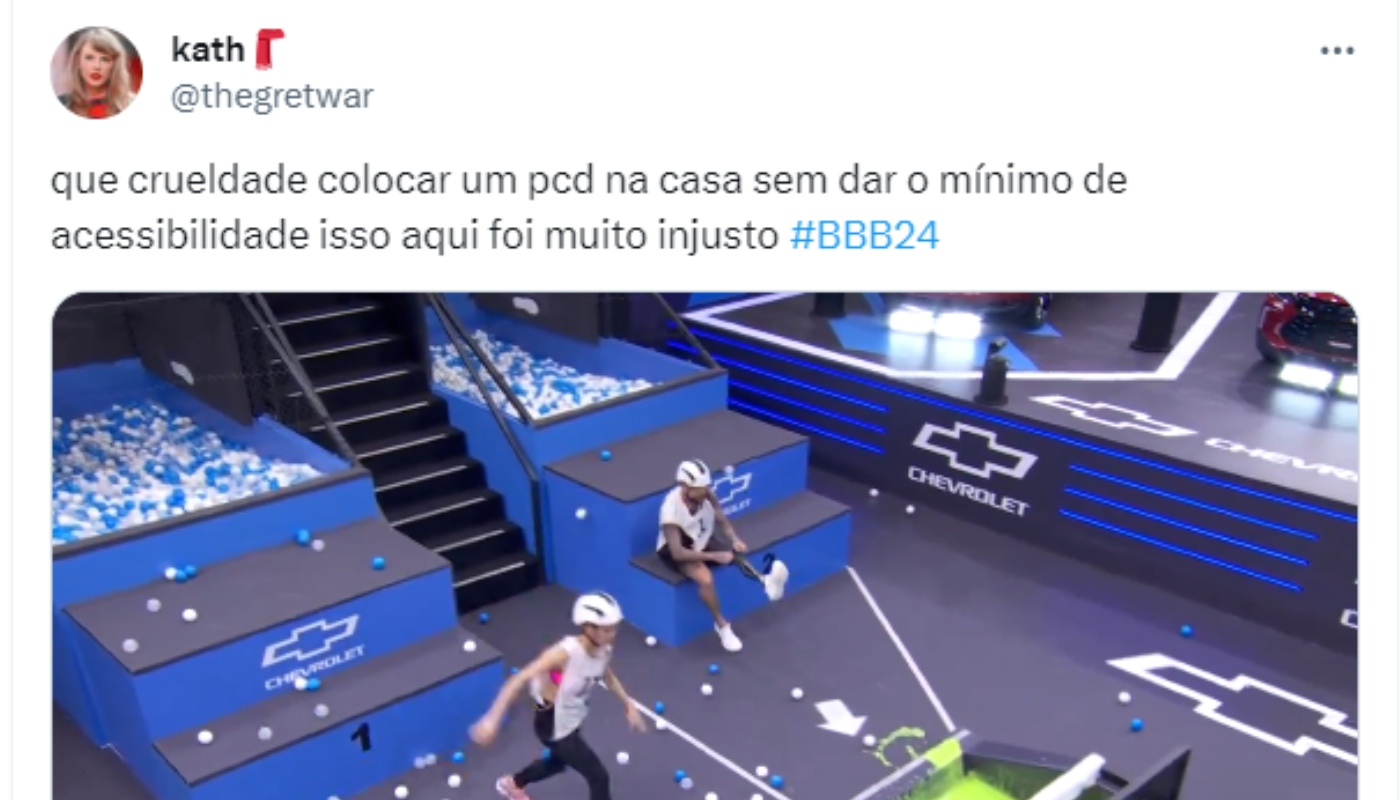 Web se revolta com falta de acessibilidade em prova do BBB24