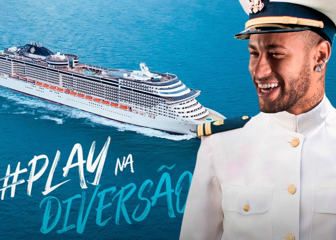 Neymar viaja em cruzeiro em alto mar com famosos