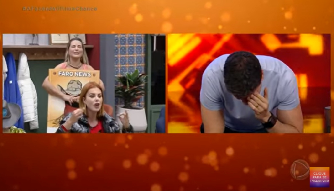 Deborah e Deolane interrompem Rodrigo Faro em