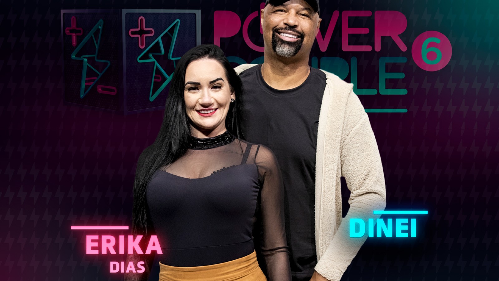 Dinei e sua esposa, Erika Dias