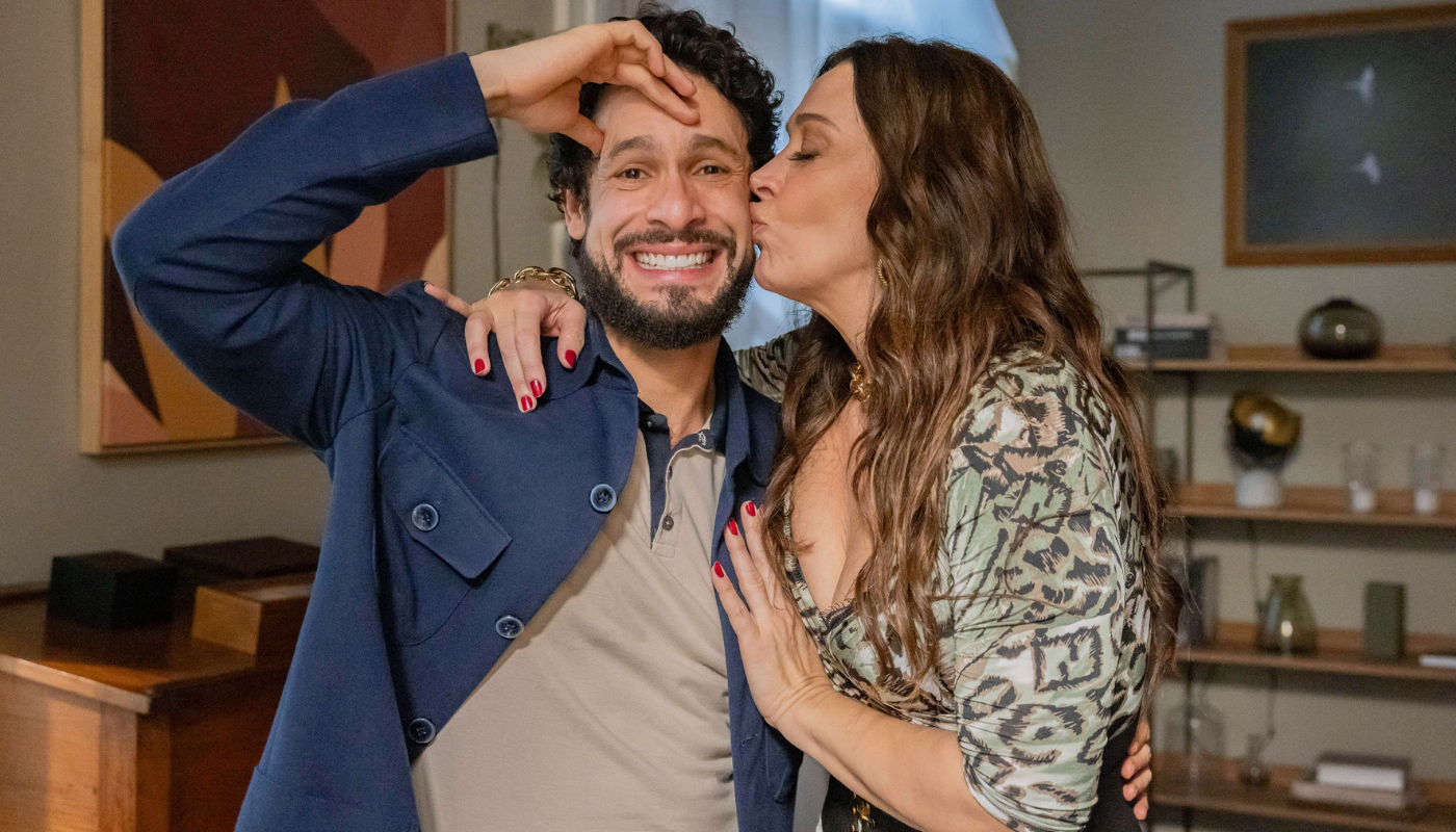 Luigi (Rainer Cadete) e Emengarda (Claudia Raia) em