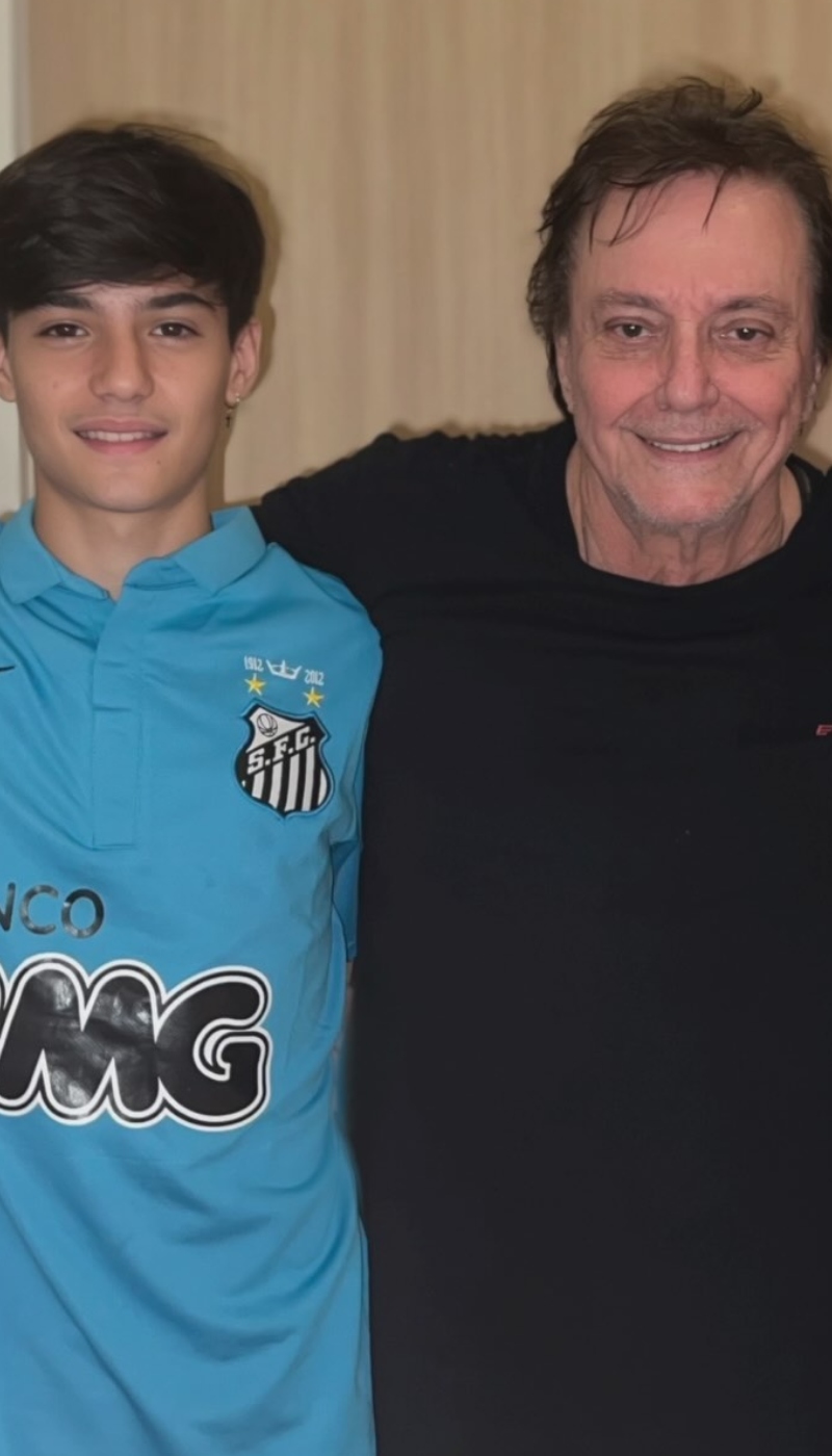 Záion, filho mais novo de Fábio Jr., e o pai