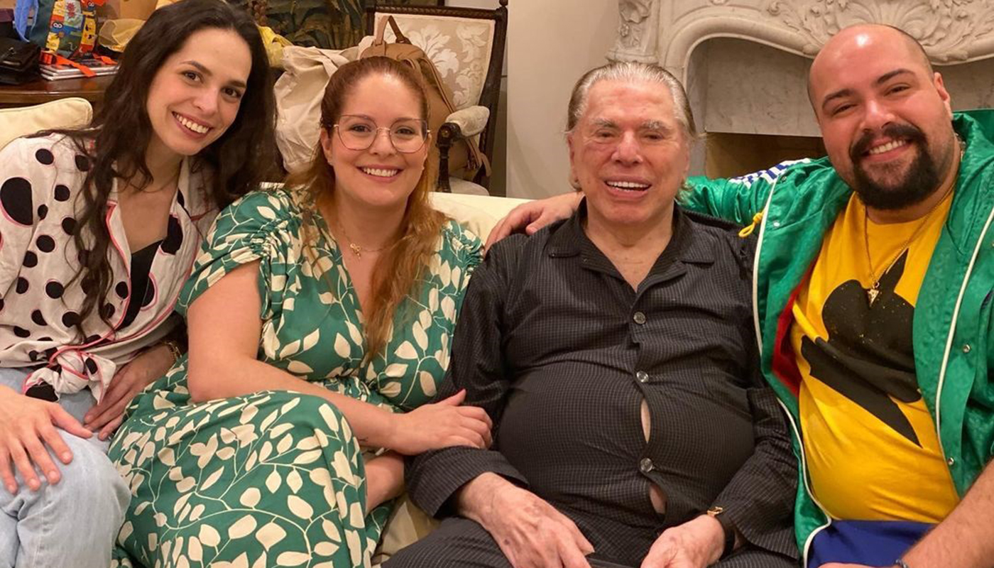 Silvio Santos e os filhos de Cintia