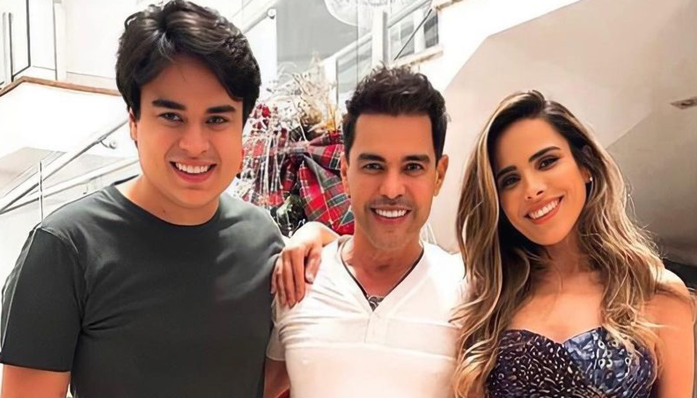 Wanessa ao lado do pai, Zezé di Camargo, e o irmão Igor
