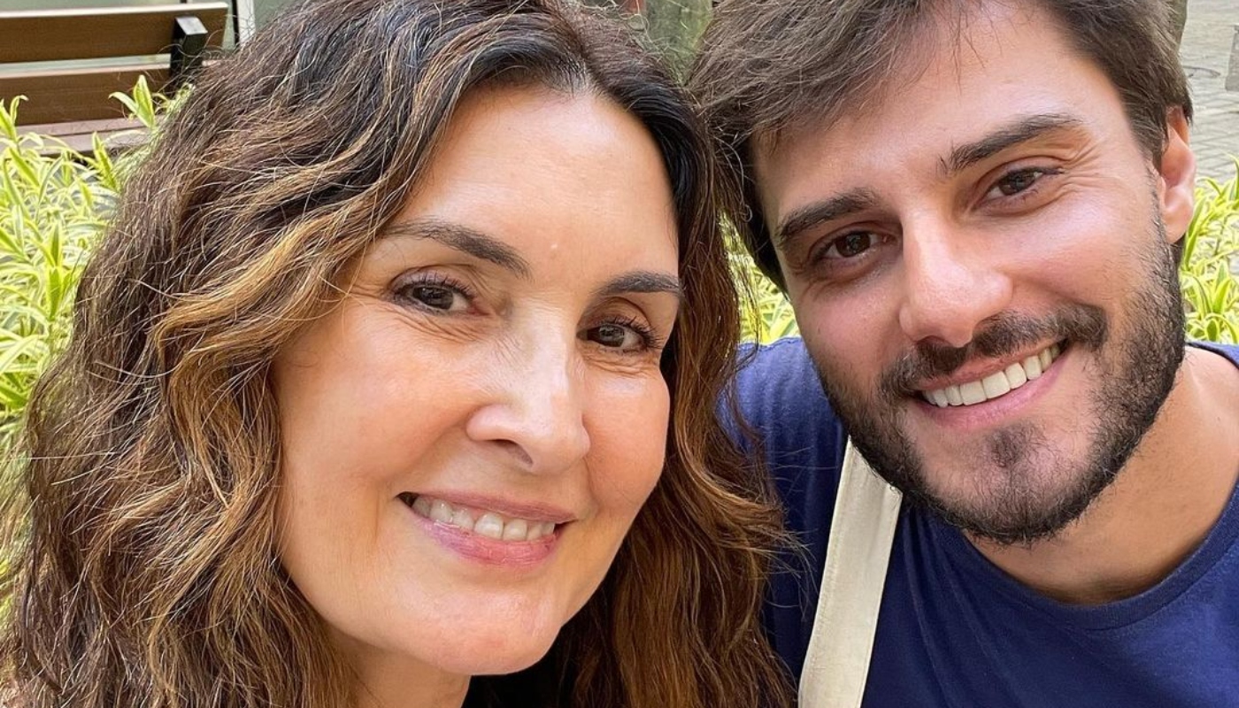 Fátima Bernardes ao lado de Hugo Bonemer