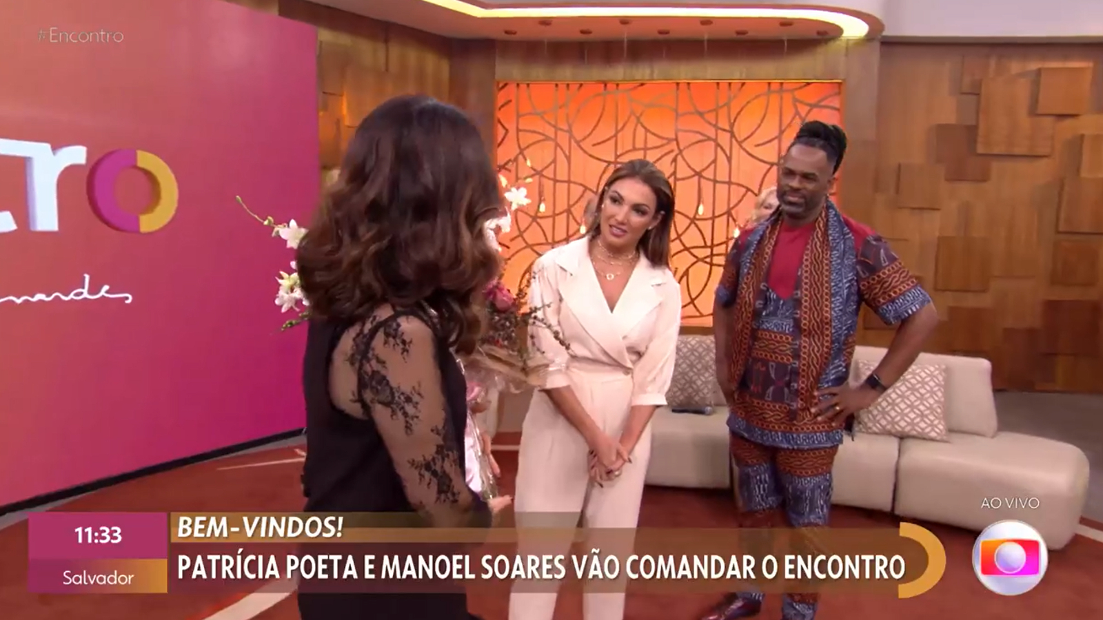 Fátima Bernardes, Patrícia Poeta e Manoel Soares no