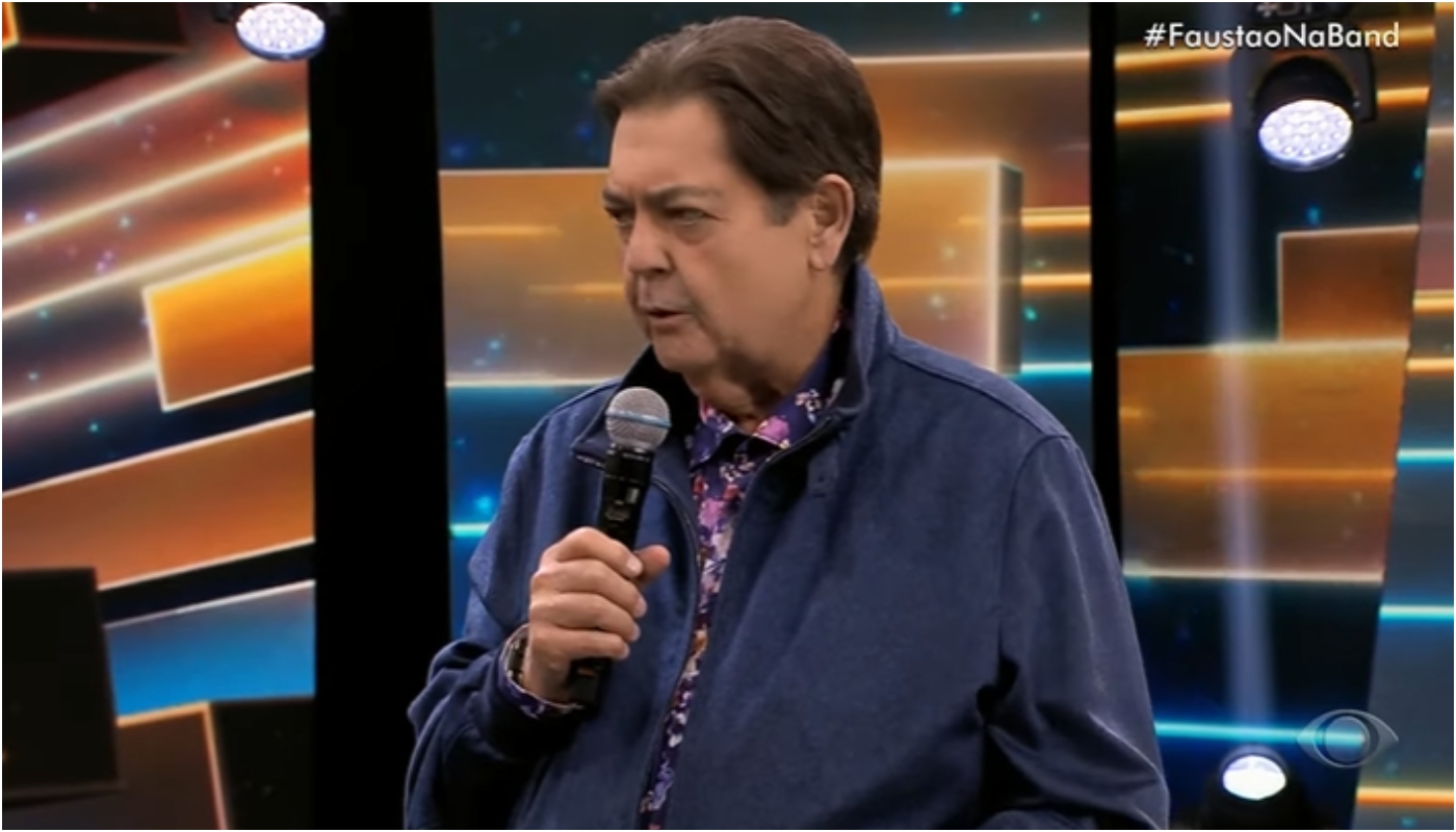 Faustão entrega medo de filho no programa na Band