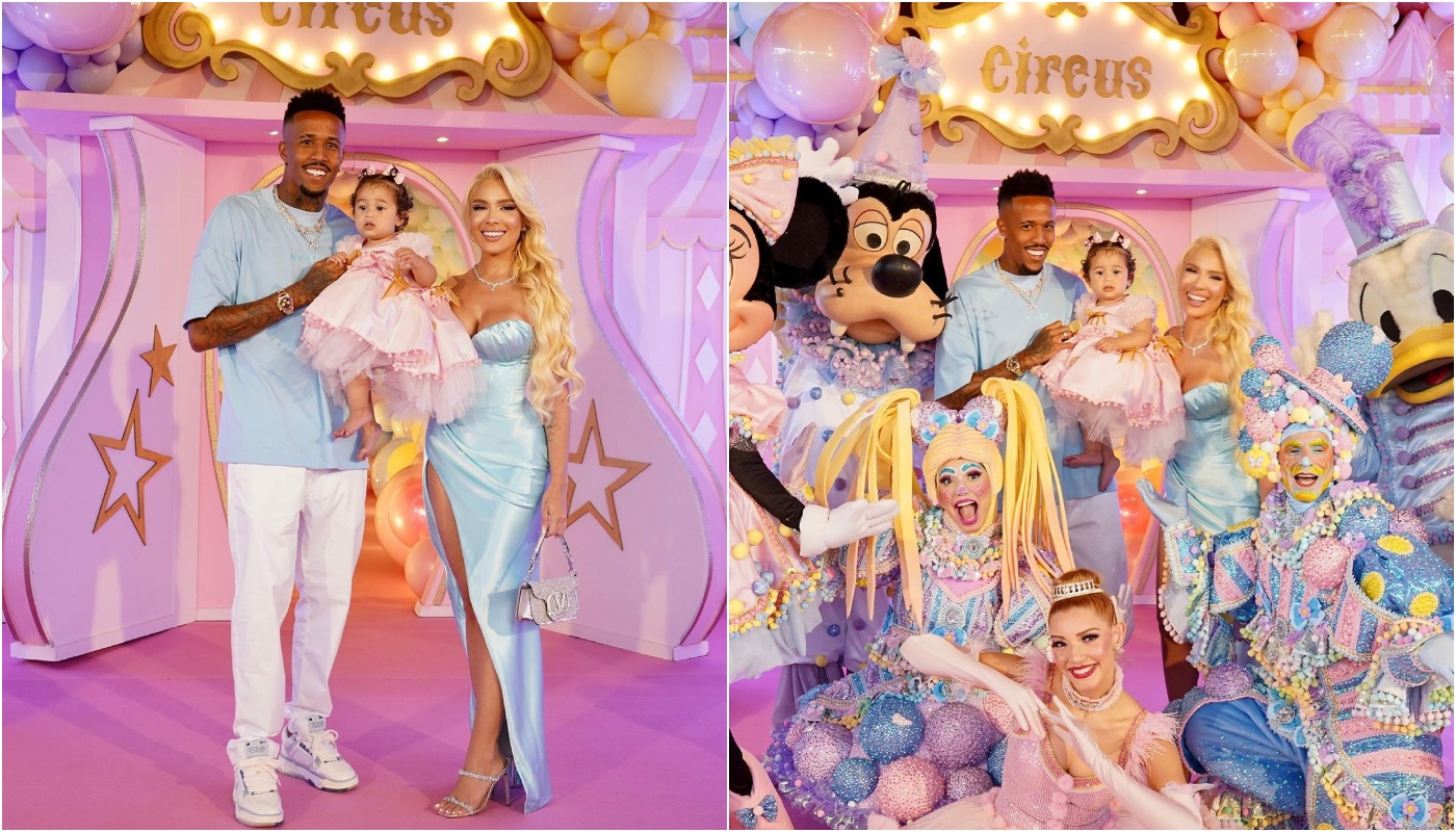 Karoline e Éder Militão comemoram um ano da filha