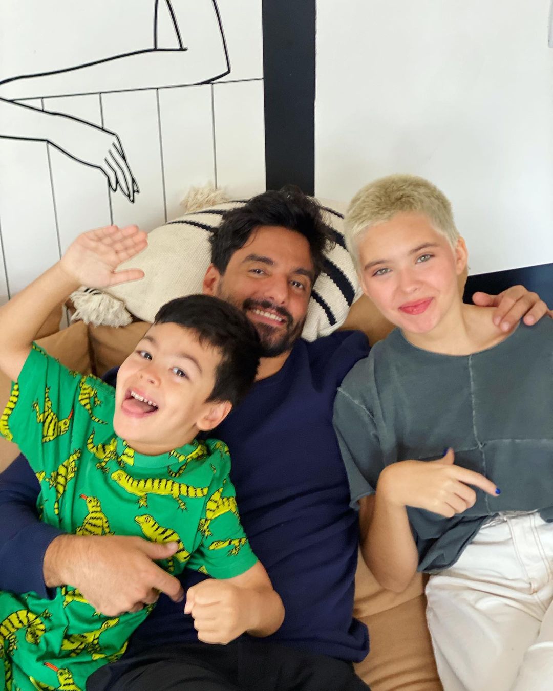 João Paulo Demasi e os filho, Flor e Nino
