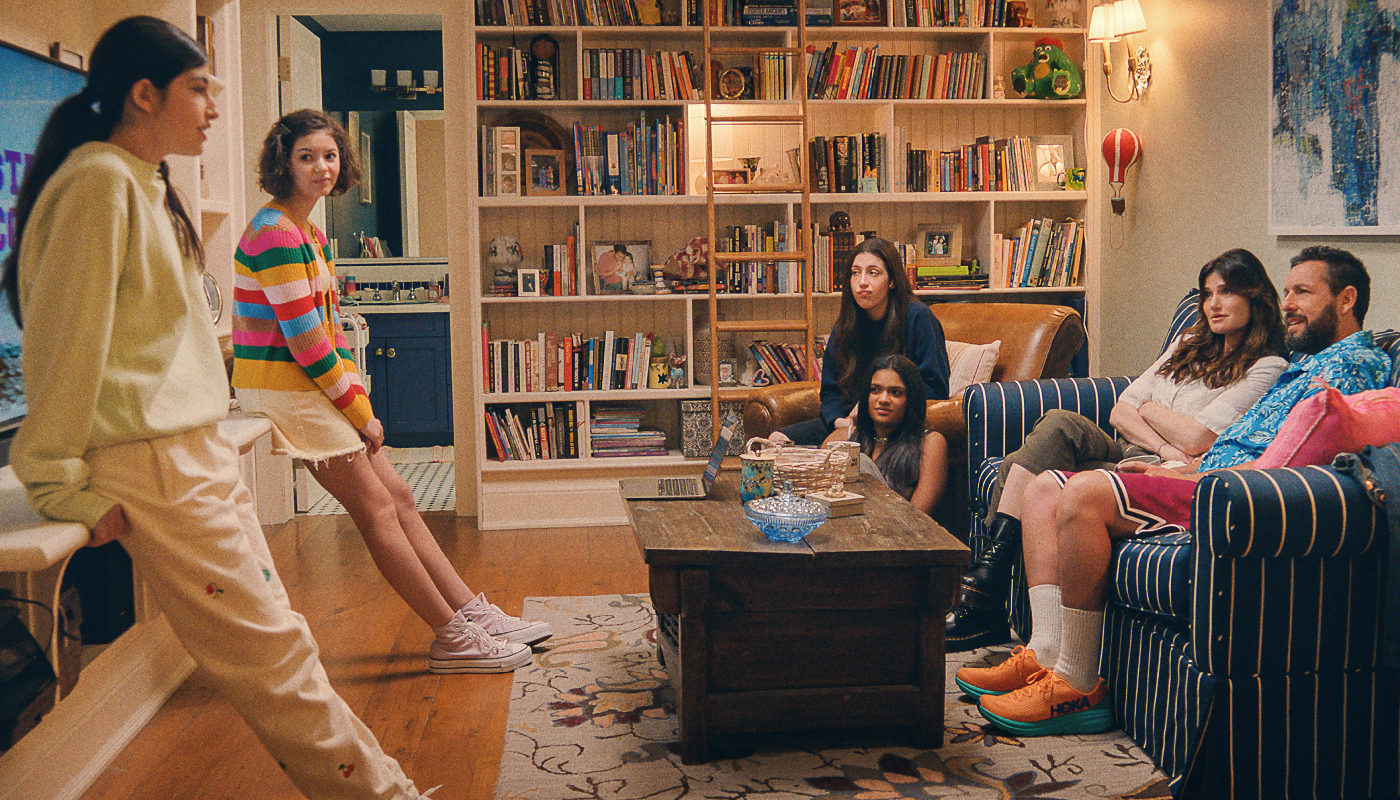 Assim como na vida real, Sunny, Sadie e Adam Sandler fazem parte da mesma família na produção
