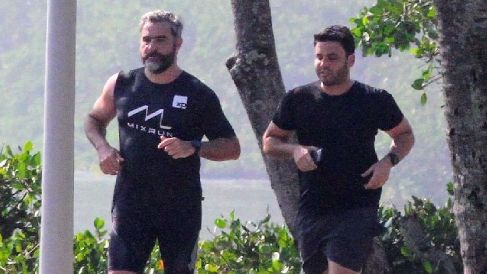 Thierry Figueira e o personal trainer no Rio de Janeiro.