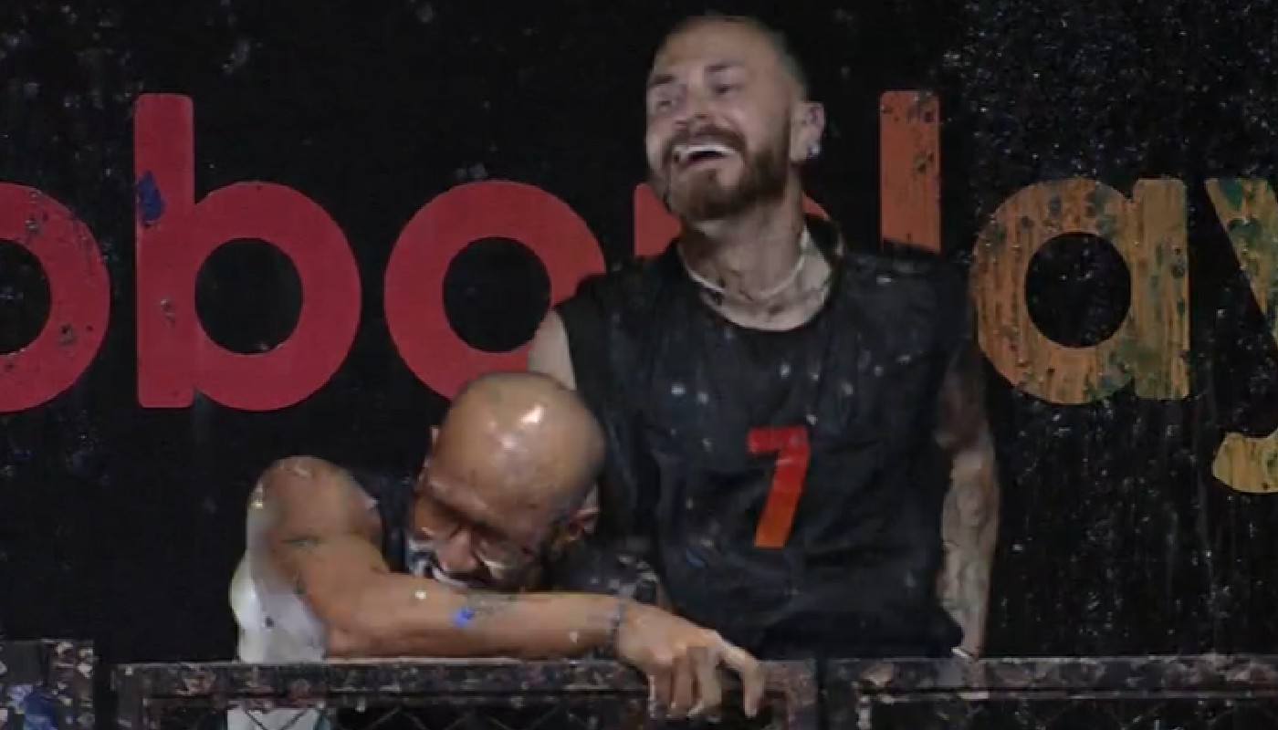 Ricardo e Fred comemoram vitória em prova do BBB23