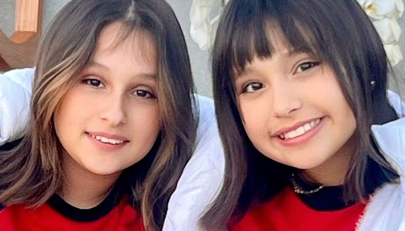 Maya e Kiara são filhas de Natália Guimarães e Leandro KLB