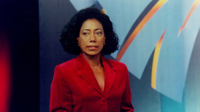 Glória Maria na bancada do