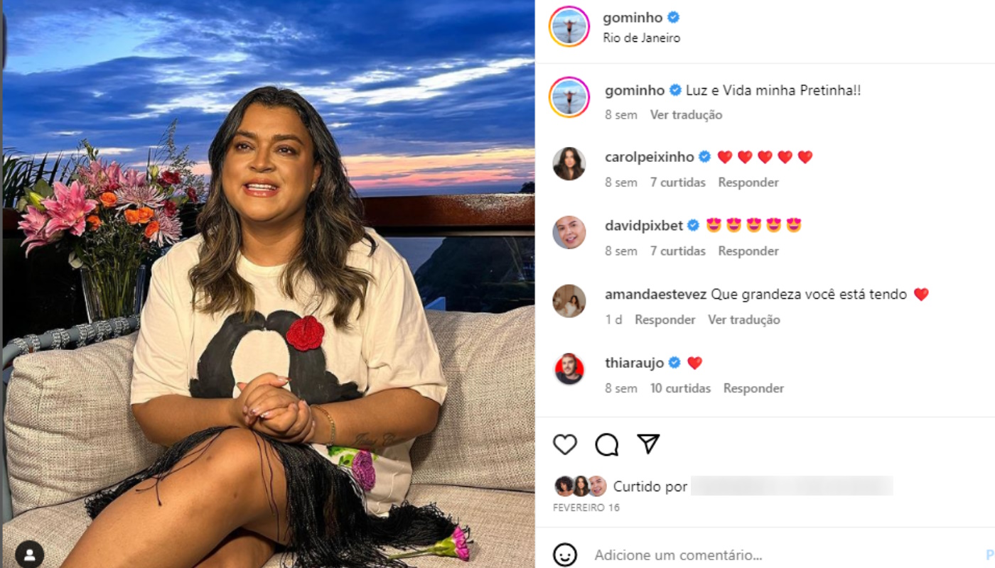 Gominho sempre coloca a amiga para cima