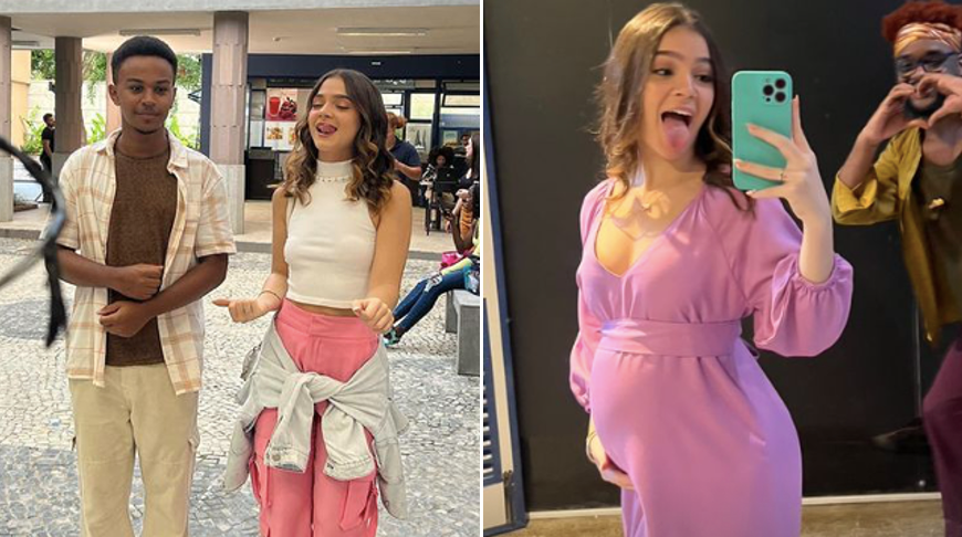 Mel Maia compartilha foto de Guiga grávida em