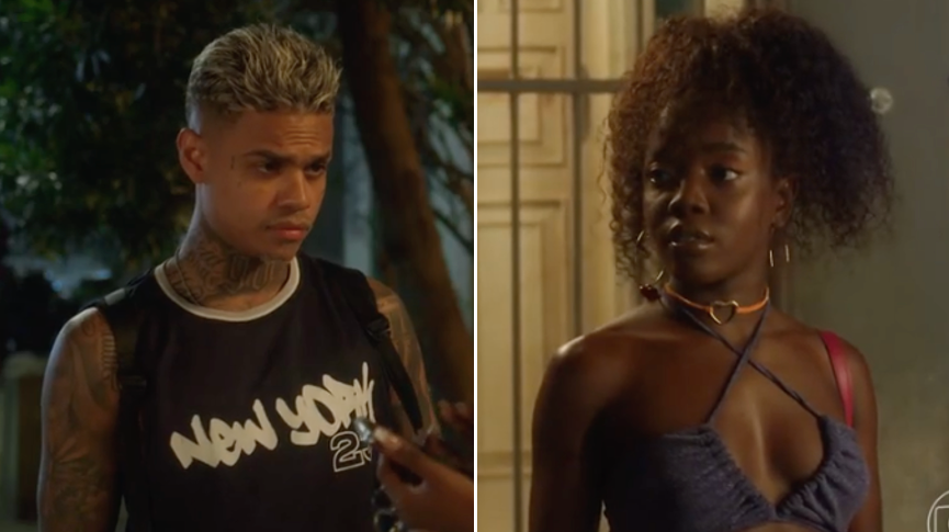 Hugo (MC Cabelinho) e Kate (Clara Moneke)
