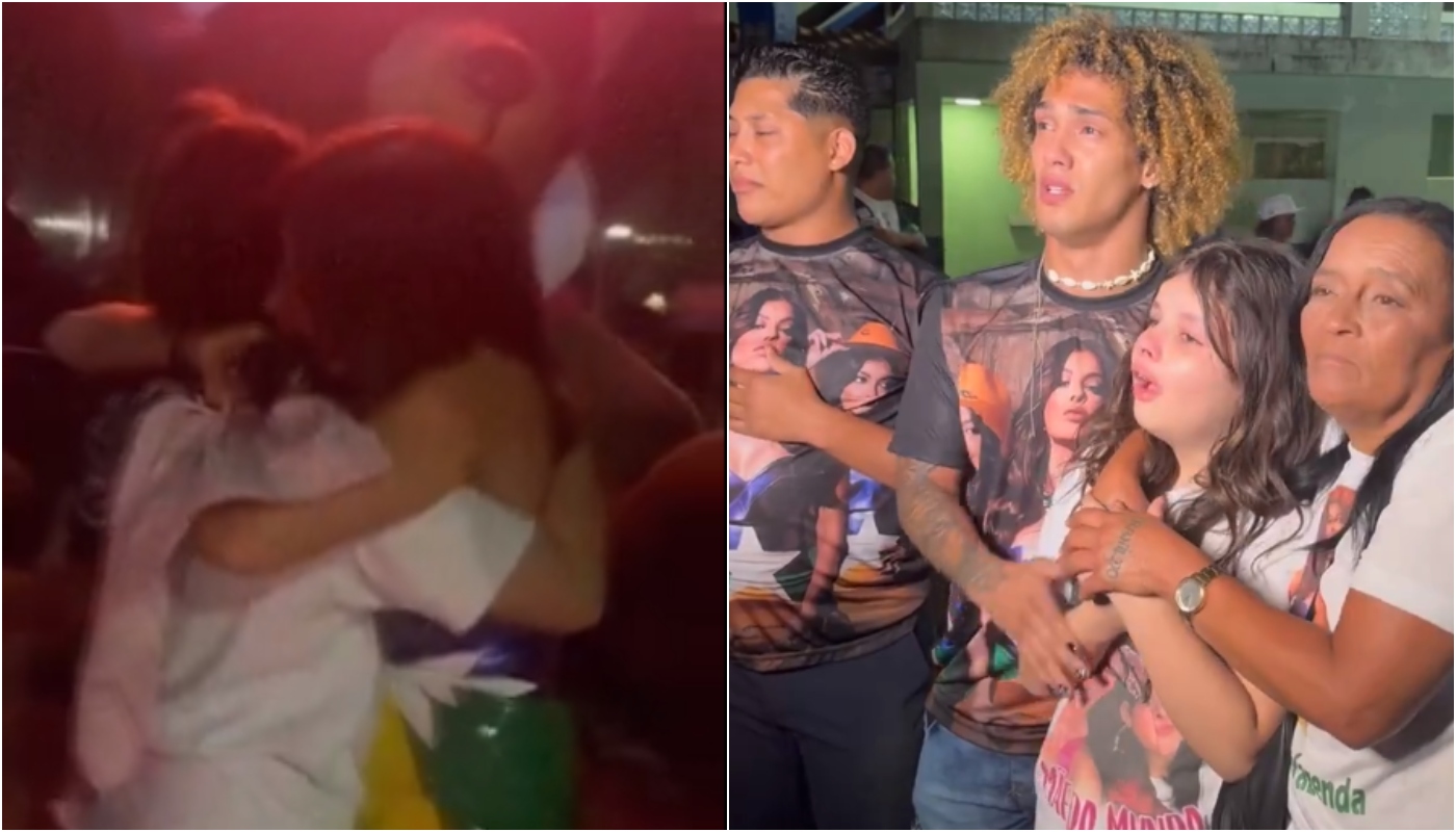 Jaquelline se emociona ao rever a família