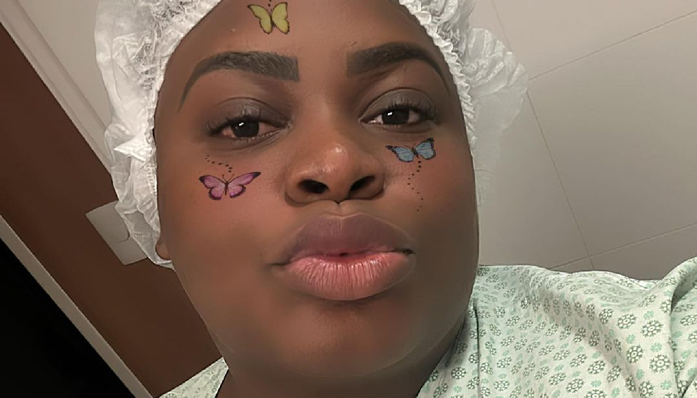 Registro compartilhado por Jojo no feed do Instagram ainda no hospital
