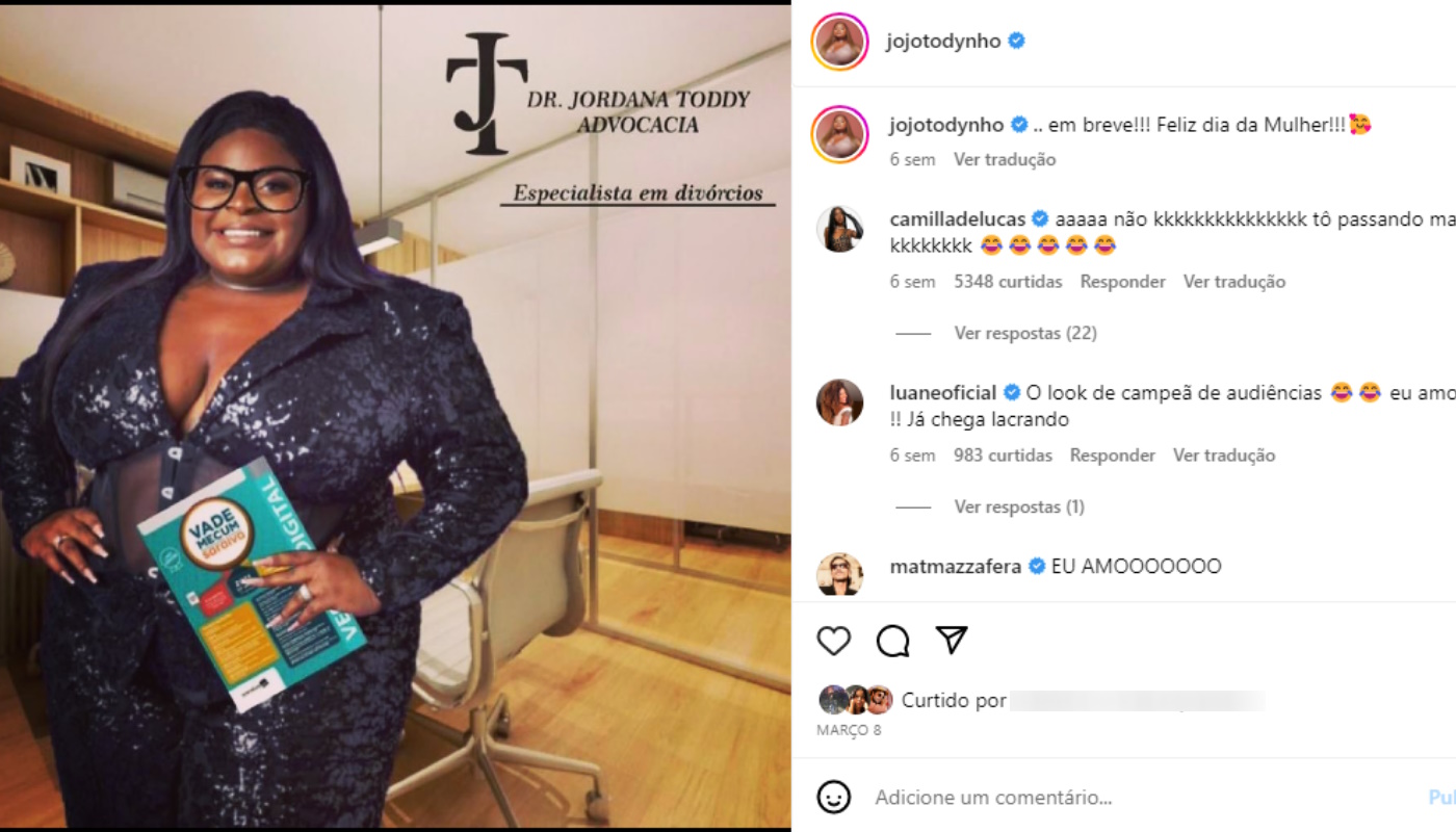 Jojo até brinca com memes sobre sua futura carreira como advogada
