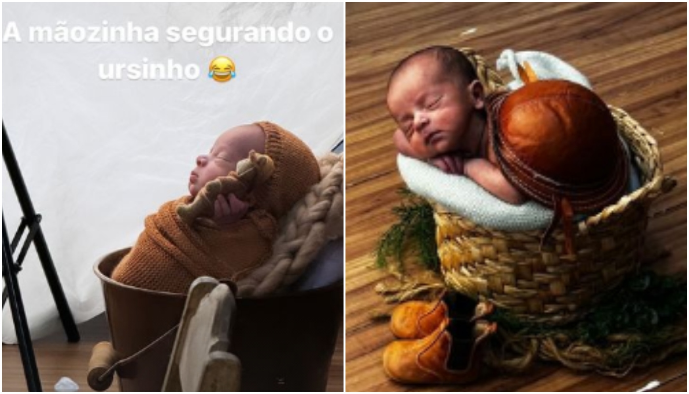 Ensaio newborn e Jorge, filho de João Gomes e Ary Mirelle