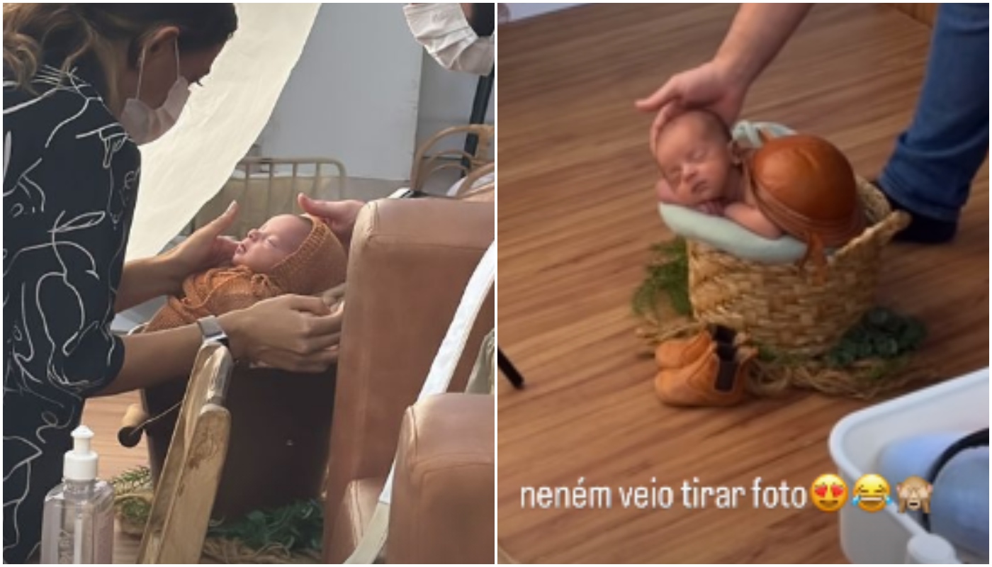 Ensaio newborn e Jorge, filho de João Gomes e Ary Mirelle