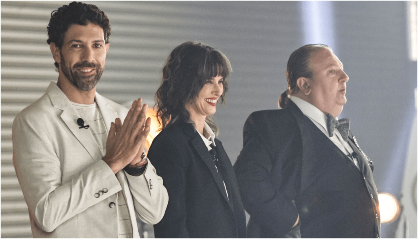 Erick Jacquin, Rodrigo Oliveira e Helena Rizzo na estreia do