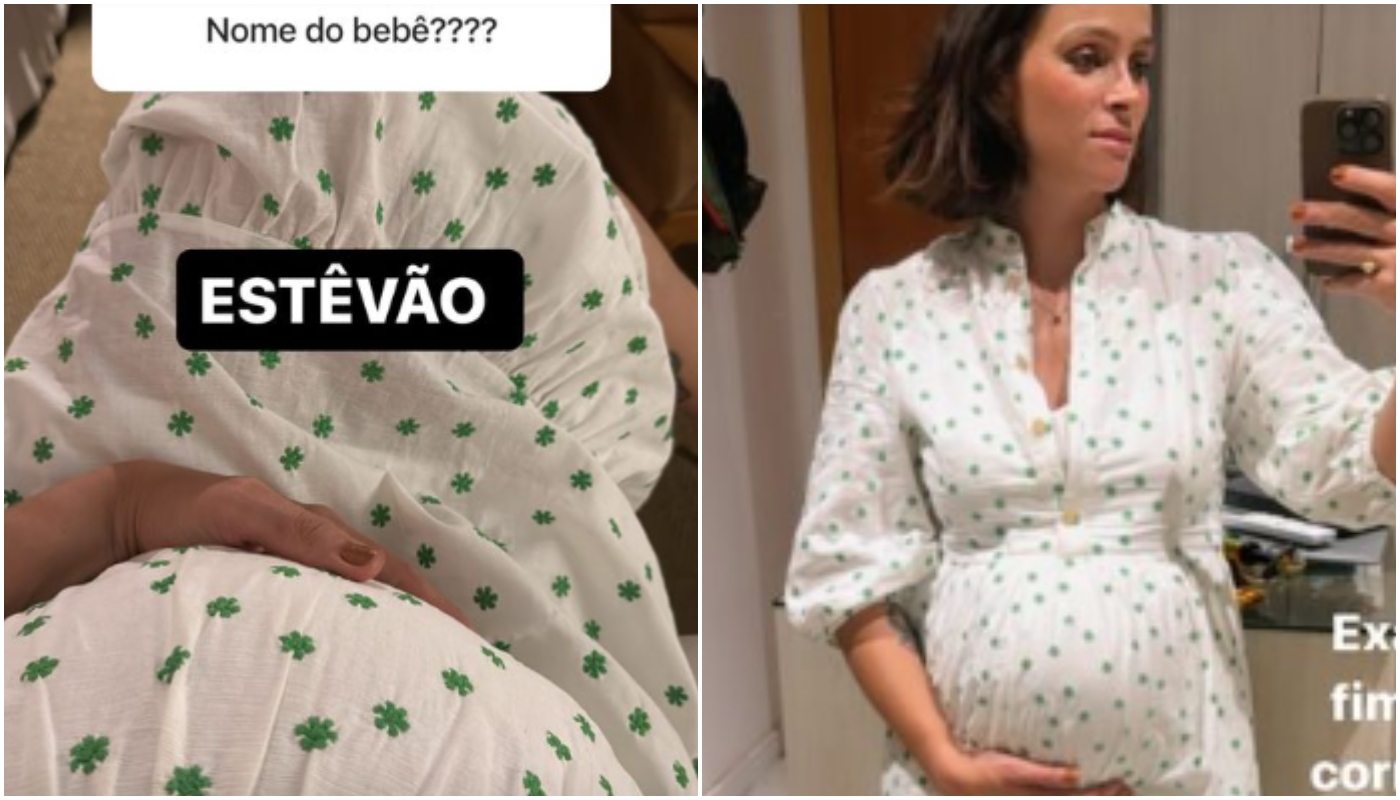 Leticia Cazarré afirmou que o 6º filho com Juliano Cazarré se chama Estêvão