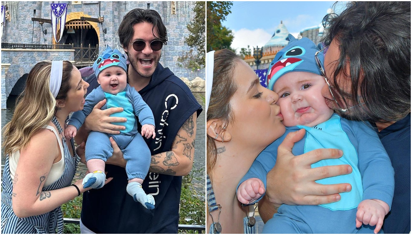 Lua com os pais e a avó nos EUA