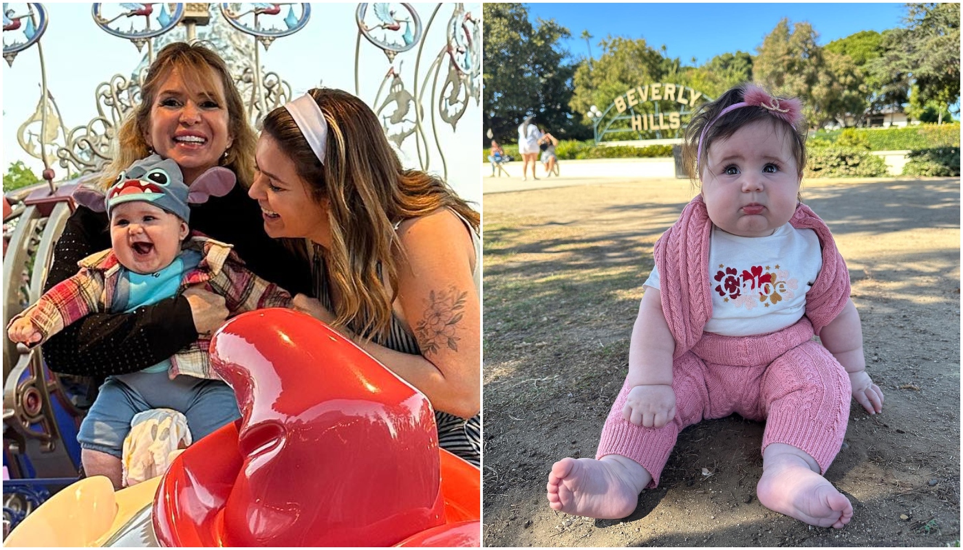 Lua com os pais e a avó nos EUA