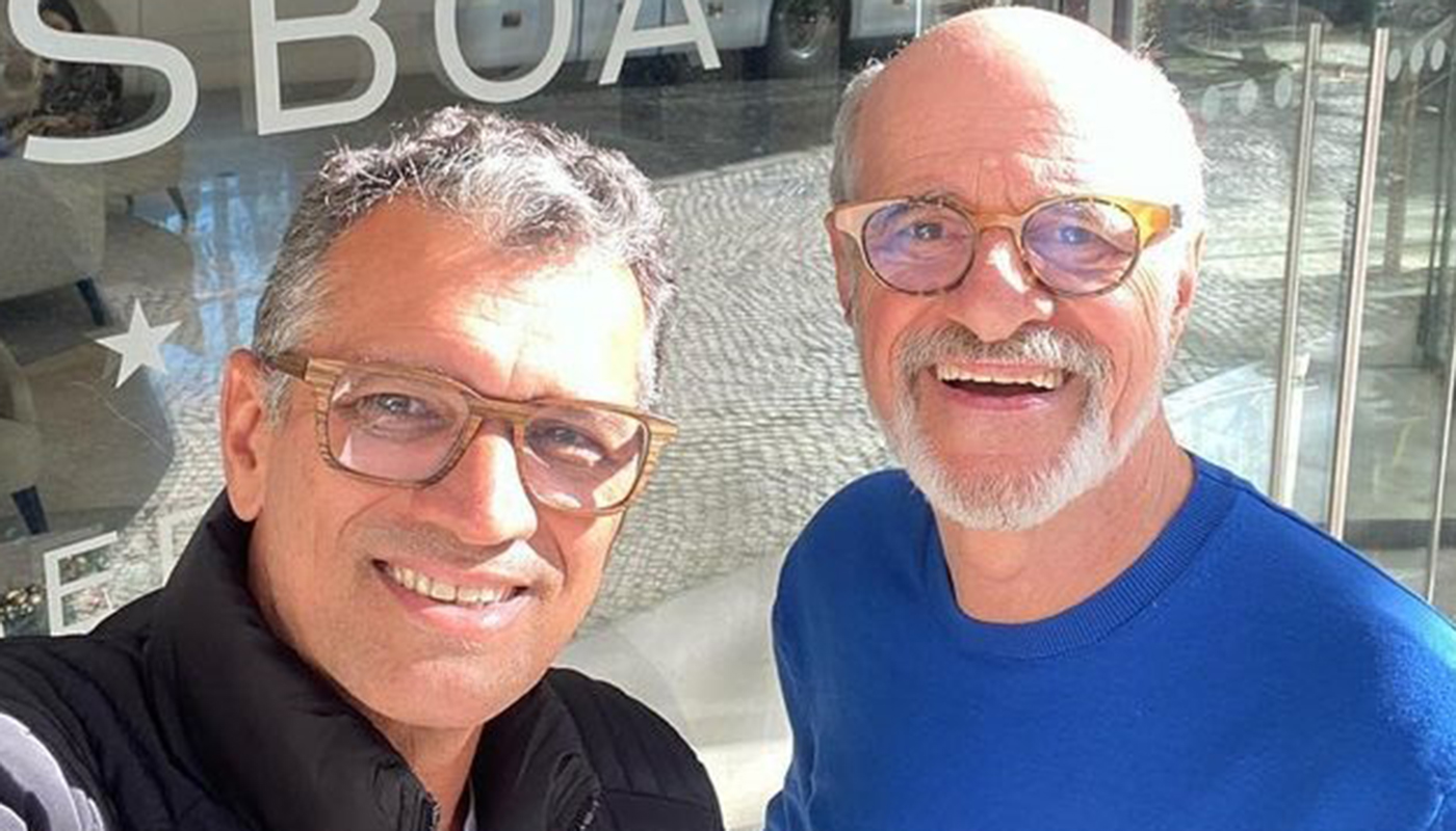 Atror Marcos Caruso e o namorado