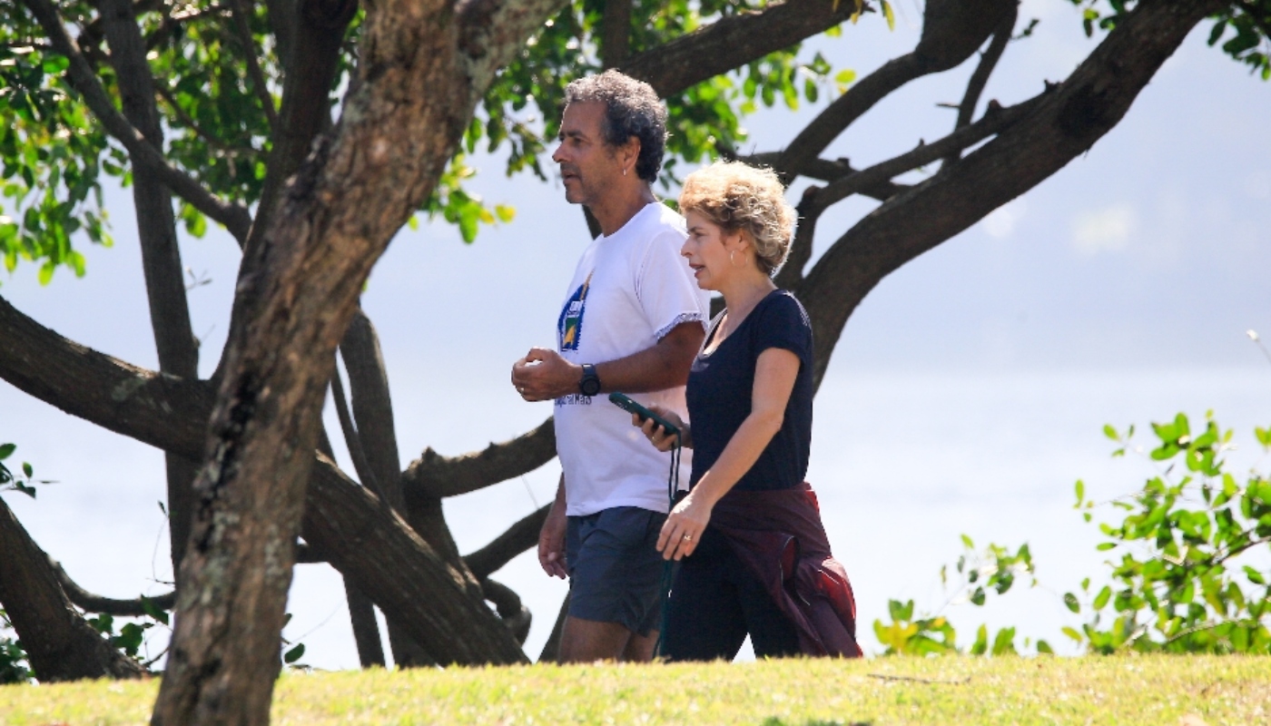Marcos Palmeira e a esposa Gabriela Gastal