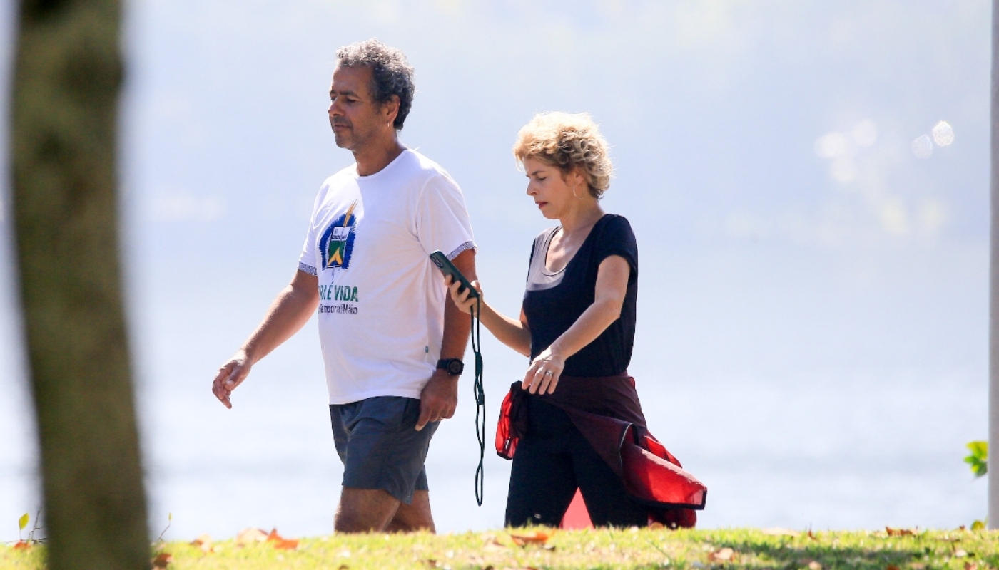 Marcos Palmeira e a esposa Gabriela Gastal