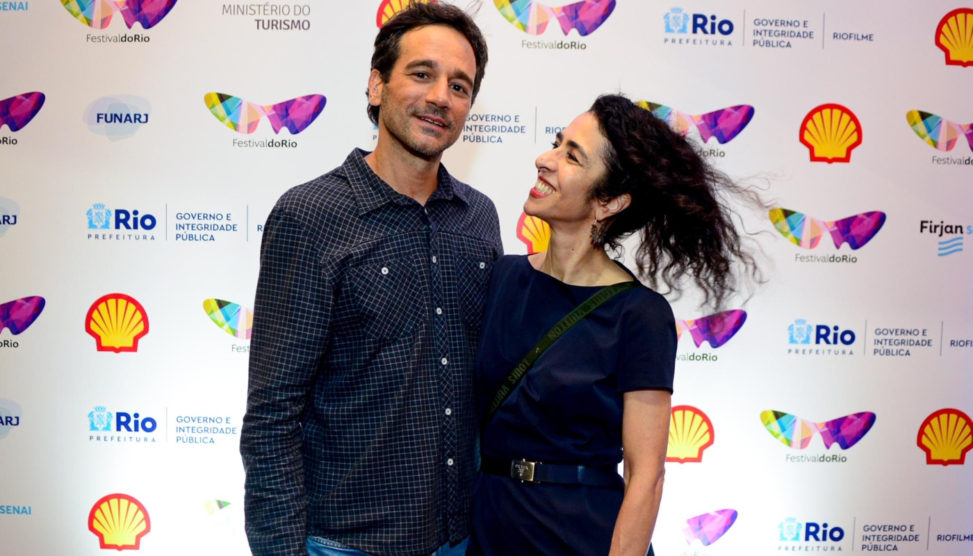 Marisa Monte e o marido Diogo Pires no Festival do Rio